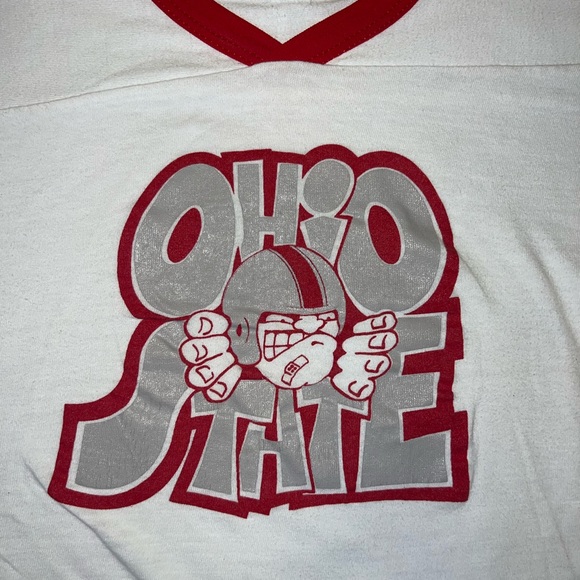 Vintage Ohio State Football Crop Jersey Tee - Picture 3 of 4